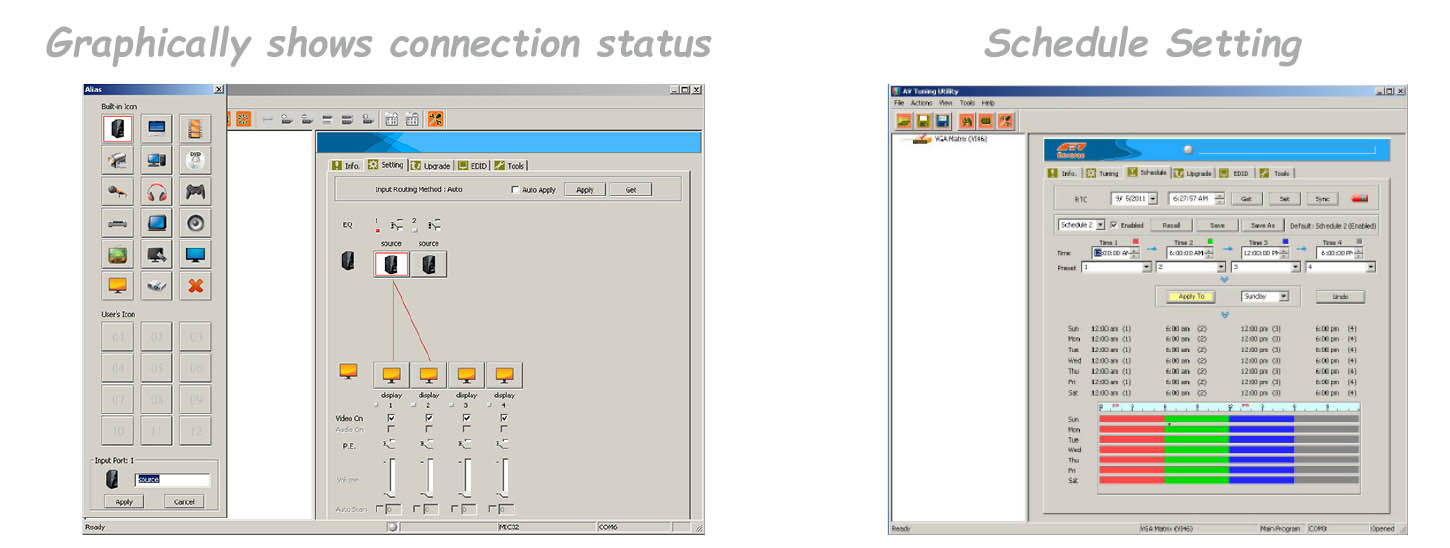 矩陣式影音切換器-GUI